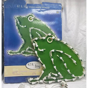Vintage UL FROG Summer Window Decoration 42 Lt. White Color Backing 12x15 RARE